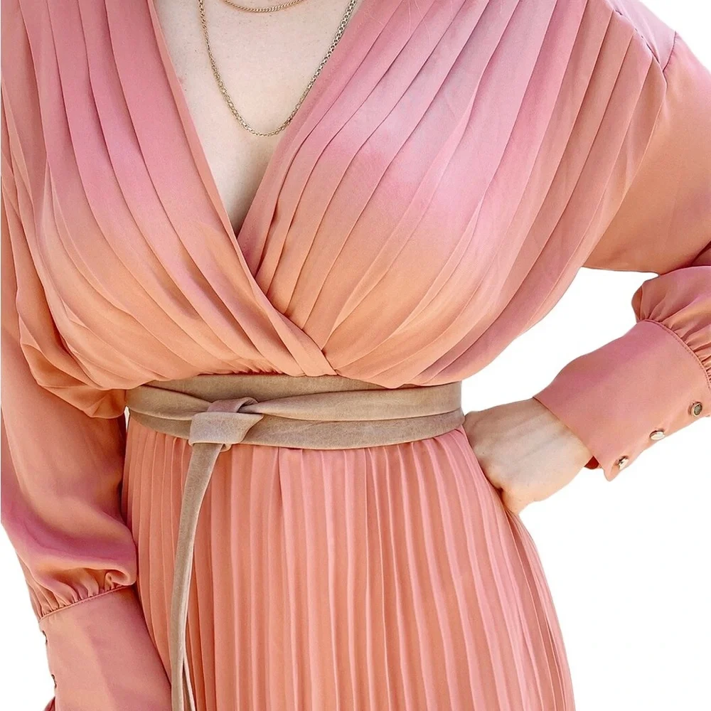 ADA LEATHER WRAP BELT OS BEIGE TAUPE NWT